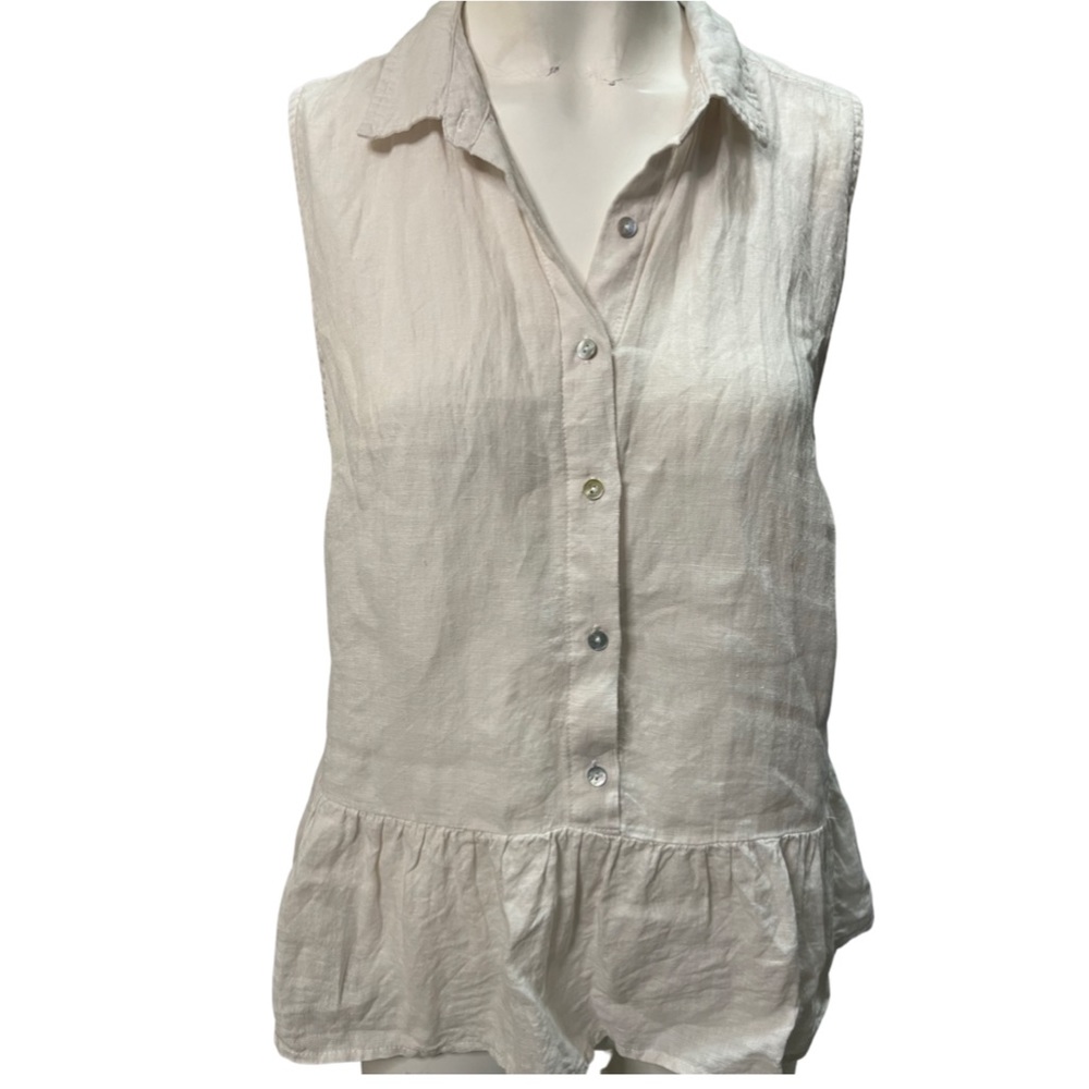 100% Linen Sleeveless Shirt